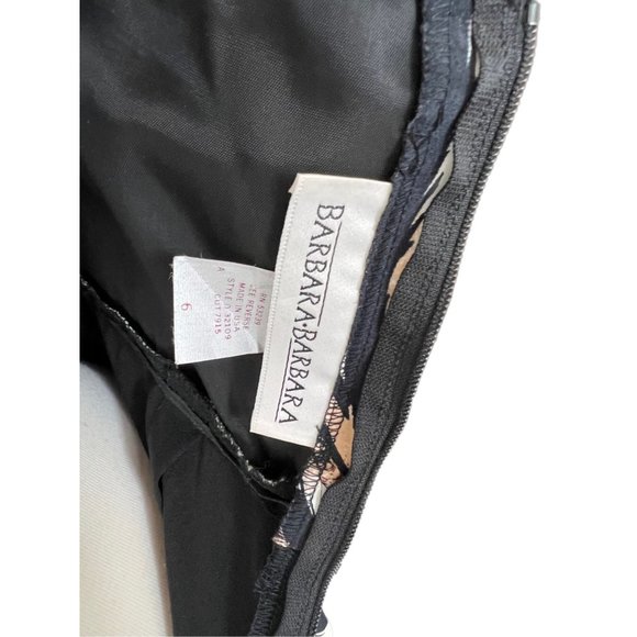 Vintage 80s Barbara Barbara Animal Print Peplum Waist Dress | Size 6 - Picture 5 of 6